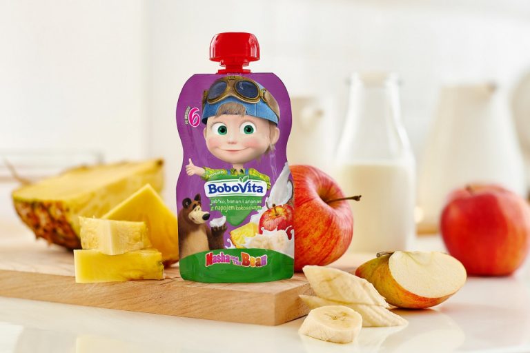 Nowe musy owocowe BoboVita Masza i&nbsp;Niedźwiedź – teraz jeszcze więcej pysznych smaków do&nbsp;wyboru!