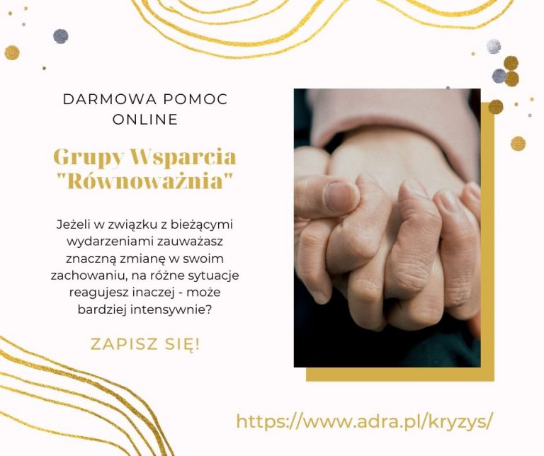 Darmowe wsparcie psychologiczne w&nbsp;ramach grup wsparcia „Równoważnia”