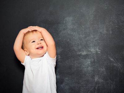 baby-child-and-empty-Blackboard