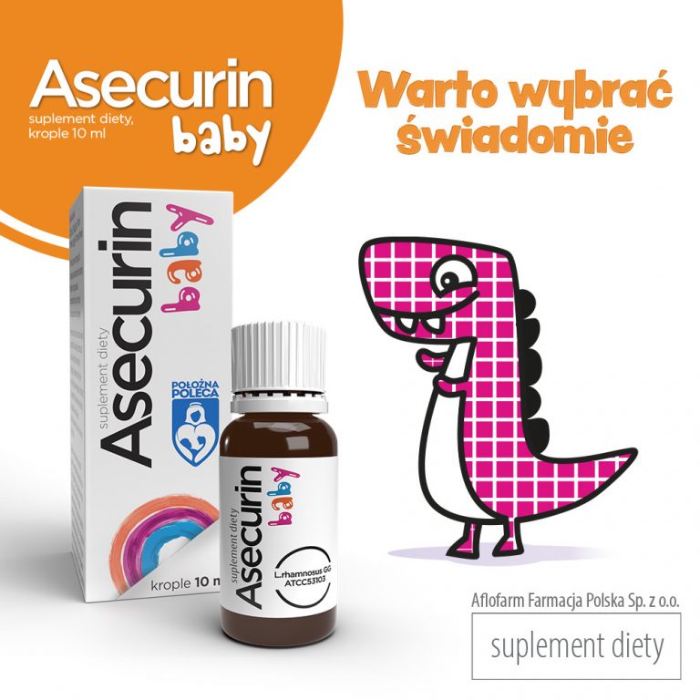 Asecurin baby zawiera jeden z&nbsp;najlepiej przebadanych szczepów probiotycznych Lactobacillus rhamnosus GG